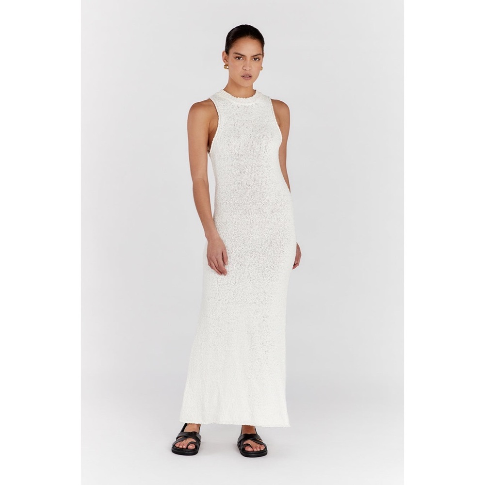 DISSH Dion Off White Boucle maxi dress